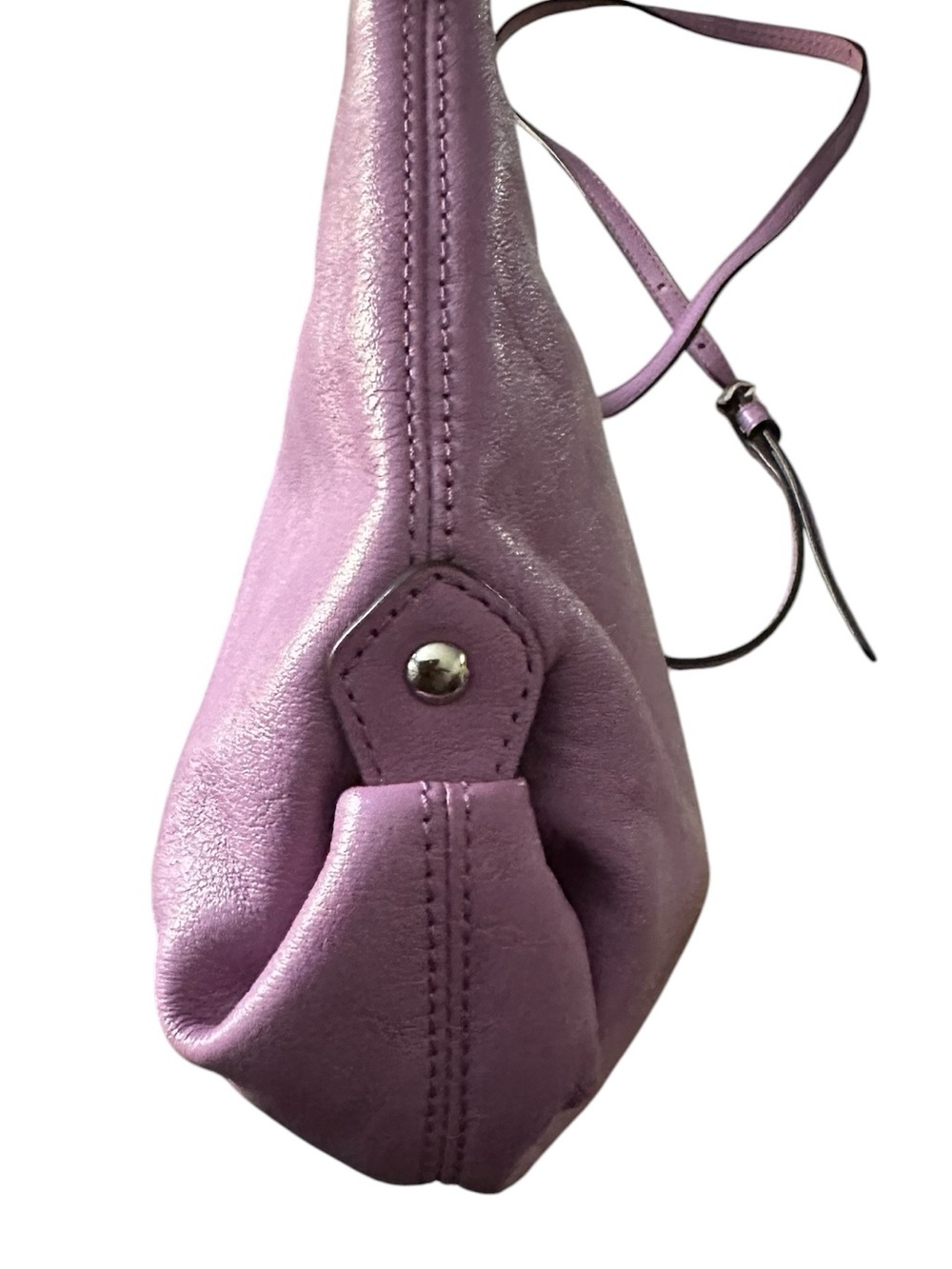 Coach Ashley Purple Leather Pleated Swingpack Crossbody Shoulder Bag EUC CLEAN - Picture 8 of 10